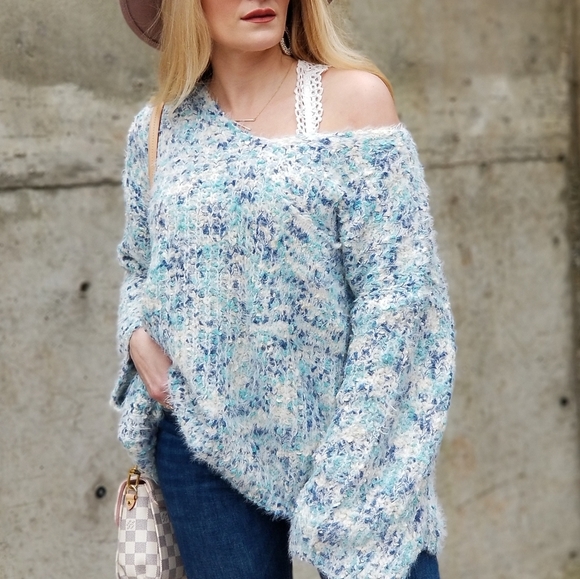 Sky's The Limit Ultra Soft Sweater - Blue - Picture 1 of 5